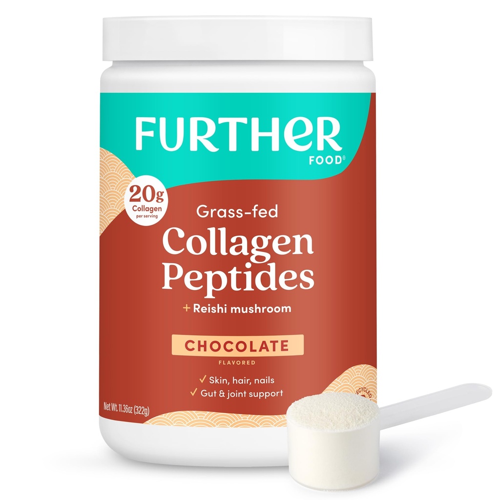 Lisäravinto suklaakollageenin Peptides Peptides Powder, Grass-Fed pastöroitu Hydrolysoitu tyyppi 1 & 3 Proteiini, Gut Health + Joint, Hiukset, iho, kynnet, Paleo Keto sokerivapaa 11.36 oz