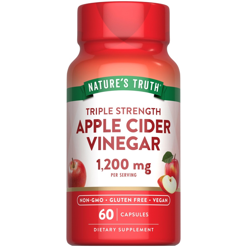 Nature's Truth Apple Siideri Viinietikka Vegaanikapselit ... 1200 mg...60 Kasvispillerit...