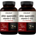 NatureBell Sinkki Quercetin C- ja D3- vitamiinilla, 480 kapselia (2 pakkaus) ...