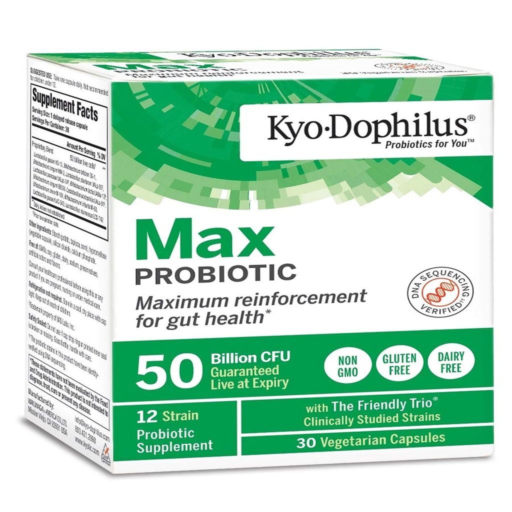 Kyo-Dophilus Max Probiootit, 30 kasviskapselia