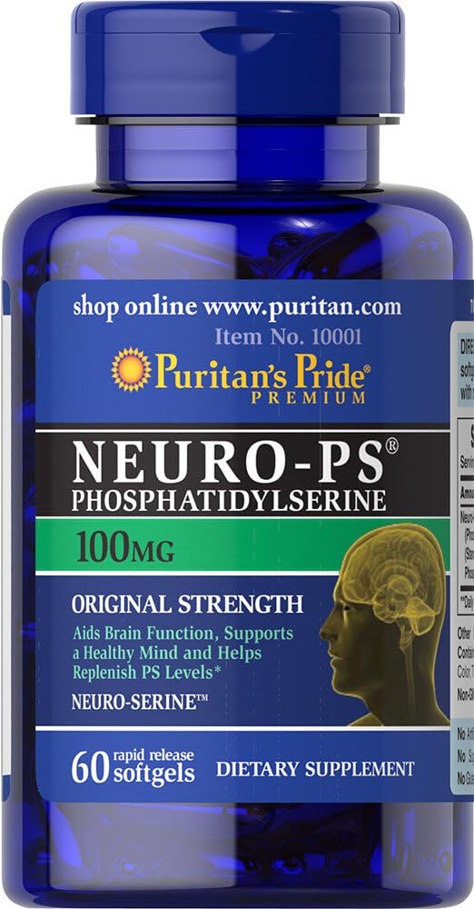 Puritan's Pride Neuro-PS (Fosfatidylseriini) 100 mg-60 Softgels