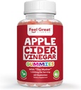 Känn stora vitaminer Apple Cider Vinegar Gummies - ACV med Modern för Digestive Support & Daily Wellness - Vegan, Non-GMO, 60 Gummies
