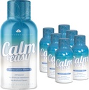 Calm & Easy - Natural Stress Relief Shot, KSM-66 Ashwagandha, Suntheanine L Theanine, Calming Adaptogen Drink, Rentoutuminen, Focus, ja Mieliala 2 oz Liquid Bottle (6 pakkaus)
