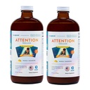LIQUIDHEALTH Attention, Liquid Multivitamin för barn och tonåringar - förbättrar minnesretention, koncentration, fokus, humör, avkoppling och lugn - Tillverkad i USA, stor smak, Vegan, sockerfri (2 Pack)