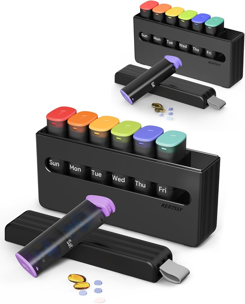Viikoittain pilleri Organizer 2 Kertaa päivässä - Am Pm pillerilaatikko 7 Päivä, Suuri Kahdesti lääke pilleri Case päivittäin lääkkeitä, Vitamiinit, kala öljyt, Lisäravinteet Kannettava viikko pilleri säiliö.