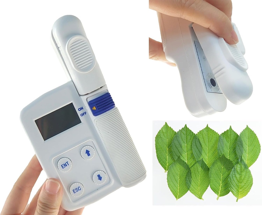 Chlorophyll Meter Plant Leaf Chlorophyll Analyzer Plant Nutrition Tester för att mäta omedelbart relativ klorofyllinnehåll med mätvärde 0,0 till 99,9 SPAD Inkludera en värd