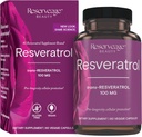 Varaus Kauneus, Resveratrol 100 mg, antioksidantti täydentää sydän- ja soluterveyden, tukee terve ikääntyminen ja immuunijärjestelmä, Paleo, Keto, 60 kapselia (60 tarjoilua)