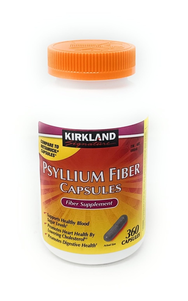 Kuitukapselit Kirkland Therapy for Regularity/Fiber Supplement, 360 kapselia - Vertaa Metamucil-kapseleiden vaikuttavaa ainetta