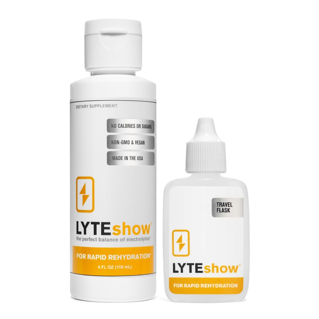 LyteShow - Electrolyte Drops for Rapid Rehydration + Digestion + Brain + Energy + Immuniteetti ... Ei sokeria... Trace Minerals...