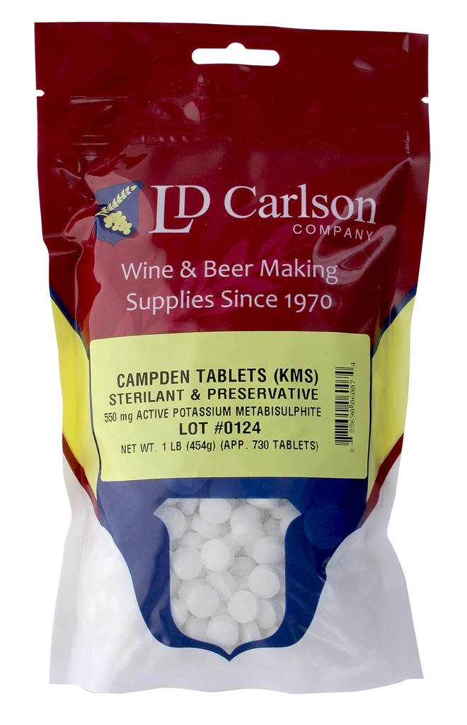 Campden Tabletit (kalium metabisulfidi) - 1 lb. irtotavarana