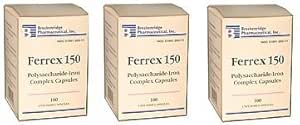 Ferrex 150 Polysakkaridi Iron Complex kapselit Breckenridge - 100 Ea Marble Medical