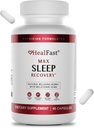 HealFast lääkäri Formulated Max Sleep Aid Extra Strength Melatoniini 10mg - Nopea ratkaisu - Luonnollinen unilääkkeet aikuisille - Melatoniini pillerit - Yrtit, aminohapot, ja melatoniini - 60 Ct