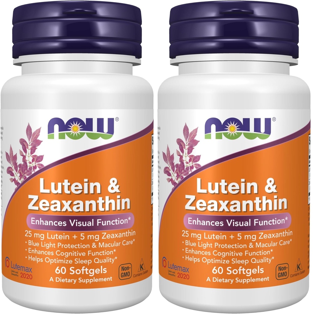 NU Supplements, Lutein & Zeaxanthin med 25 mg Lutein och 5 mg Zeaxanthin, 60 Softgels (Pack of 2)