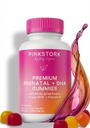 Pink Stork Premium prenatal Gummy Vitamiinit DHA, Folaatti, ja D-vitamiini - Multivitamiini ja ravintoaine Blend hermoston Tube ja sikiön aivojen kehitys - Raskaus Täytyy olla - 60 Vegan Gummies