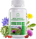 Milk Thistle Supplement, Liver Cleanse Detox & Repair Formula, 16-in-1 Herbal Liver Support Pill Artisoke, L-Ergothioneine, Turnjujube Dandelion Extract Liver & Antioxidantti 120 kapselia