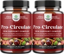 Vein Support Supplements Leg and Veins - Full Body Circulation Supplement för Spider & Varicose Veins och förbättrat flöde med Horse Chestnut Extract & Flavonoids - Vegan Non-GMO Mini Caps (2 månad)