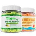 NEVISS-vitamiini D3 5000IU + K2 (MK-7) 120 mcg ja vegan monivitamiini naisille Miehet, joiden rauta, B12-vitamiini, A-vitamiini, D3, K2, Algae Omega 3, Magnesium, sinkki