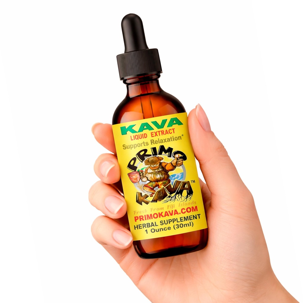 Drops | Natural Kava från Fiji | Fast Acting Kava Root Extract för lugnande och avkoppling | 50 mg Potent Kavalactones | 1 oz