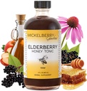 Mickelberry Gardens Elderberry Honey Tonic, Sambucus Syrup, Black Elderberry - Immune Support för vuxna och barn (8 ounces)