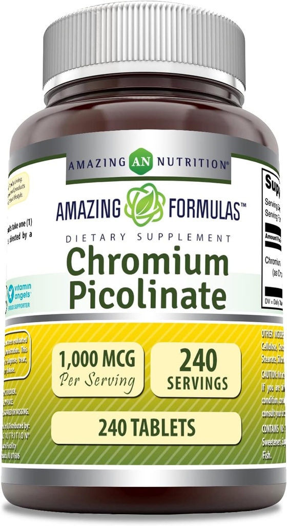 Amazing Formula Cromic Picolinate 1000 Mcg ... Tablets Supplement ...