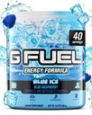 G Fuel Blue Ice Energy Drink Powder, Pre Treeni kofeiini Mix pelaamista, sokeriton Focus Amino, vitamiini + antioksidantteja, 9,9oz (sininen vadelma, 40 tarjoilua)