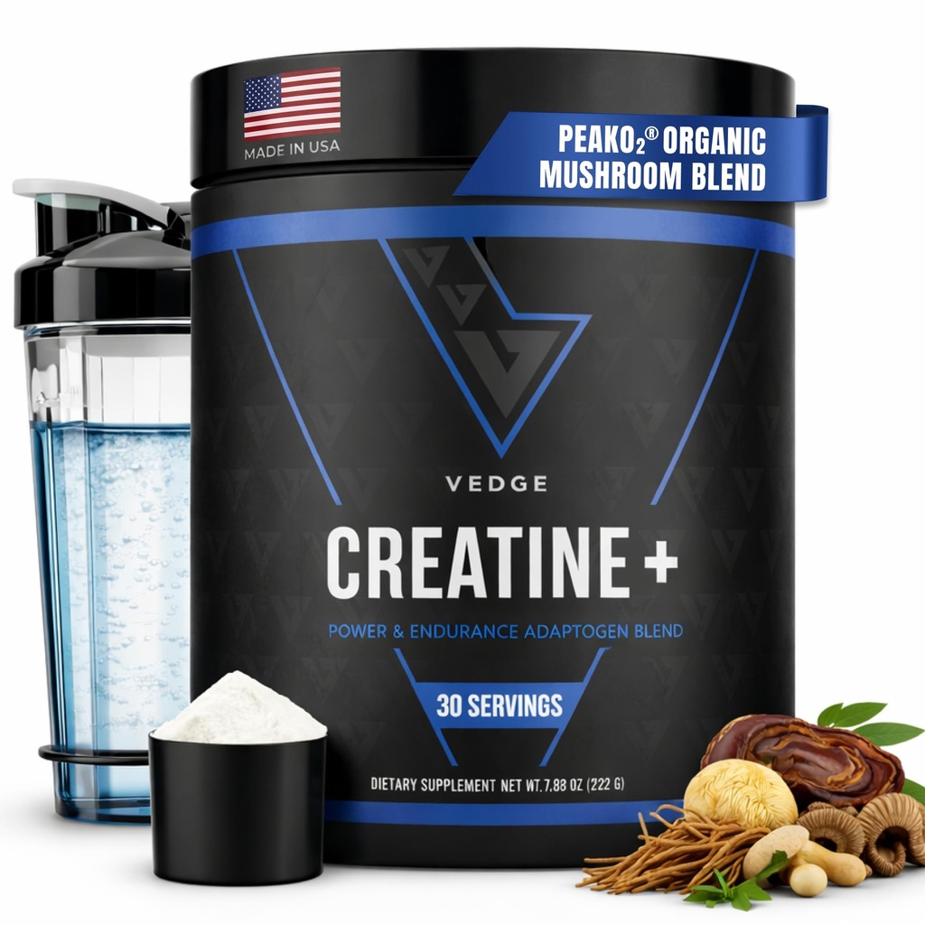 VEDGE Nutrition Creatiini + Vegaani Plant-Based Creatiini Monohydraatti Powder 