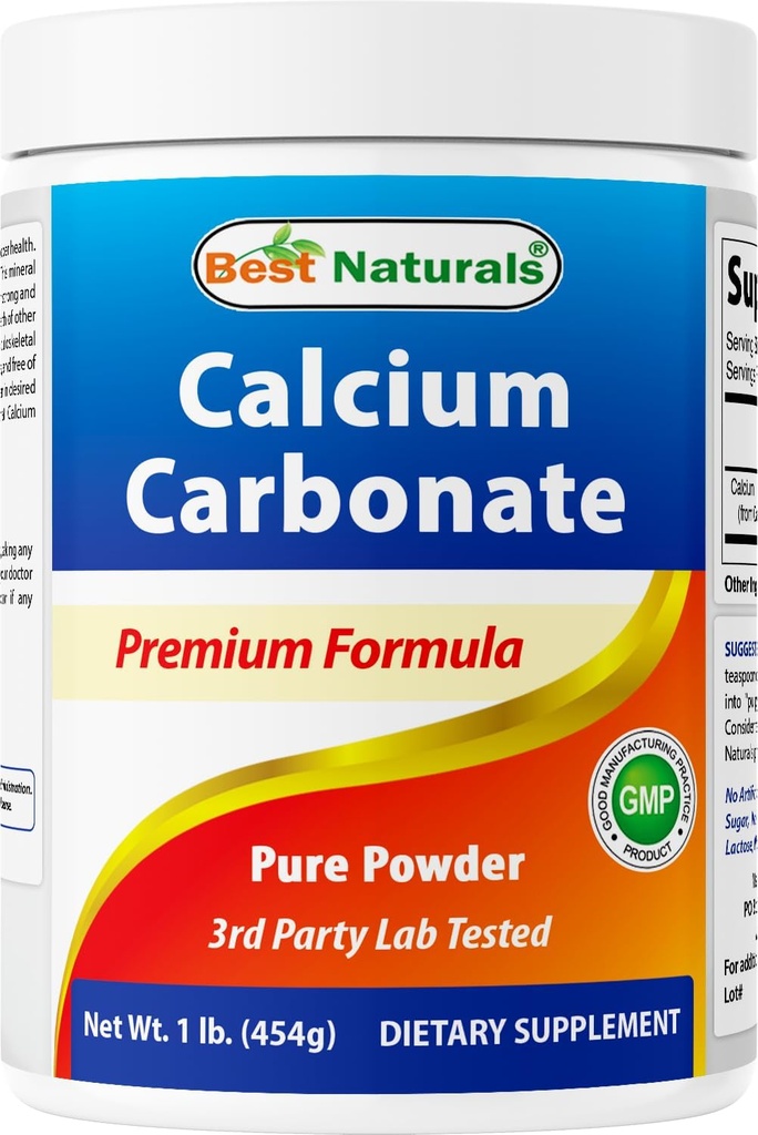 Best Naturals Kalsiumkarbonaattijauhe 1 punta - ruokaluokka (16 OZ (Pakkaus 1))