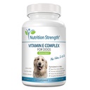 Vitamin E för hundar, främja kardiovaskulär hälsa, stödja cellmembran, vitamin E-komplex för att öka hund immunsystemet Plus Zink, Selen, folat, laxolja, 120 tabletter