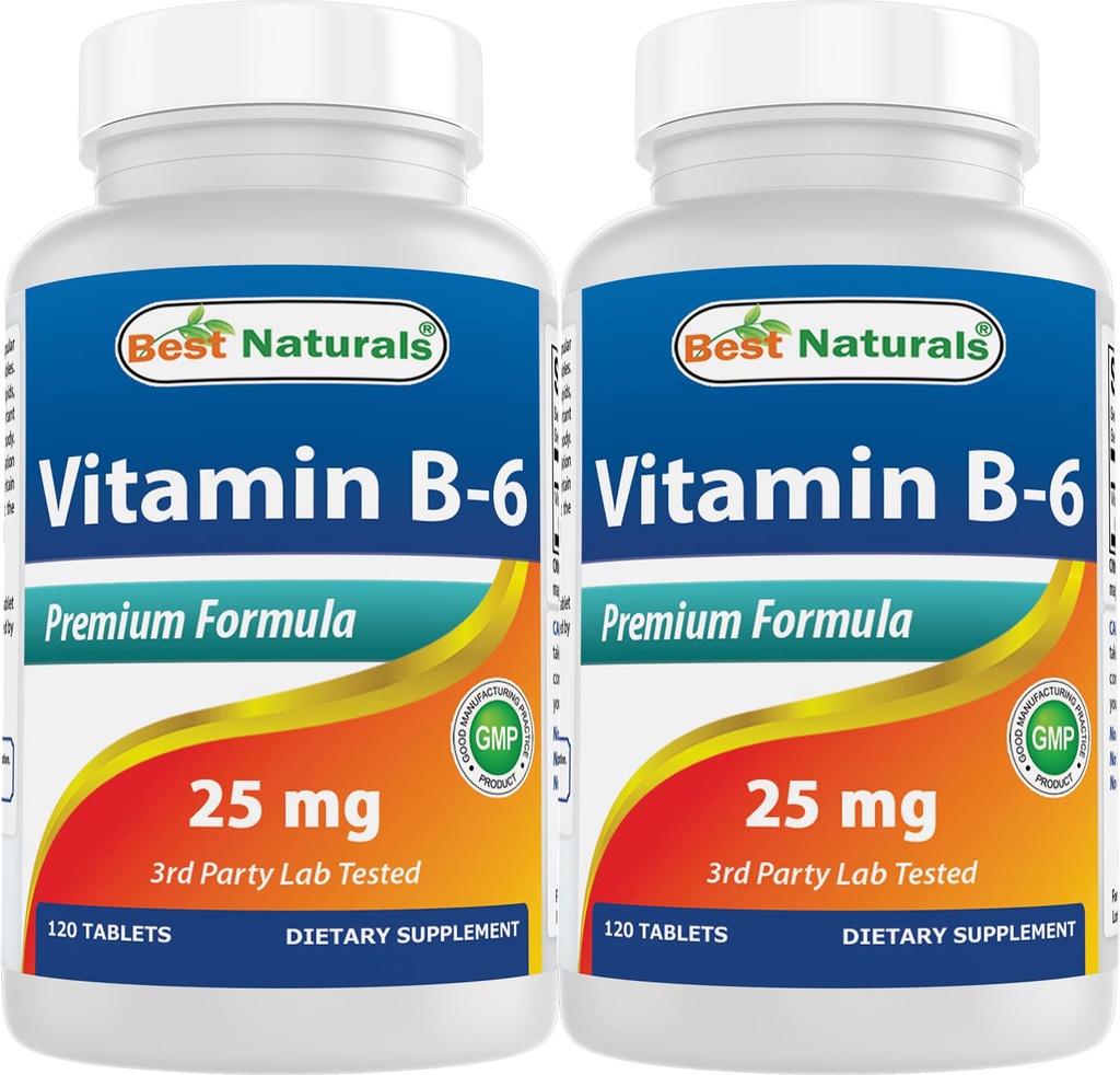 Best Naturals B6 25mg, 120 tablettia (120 laatikko 2)