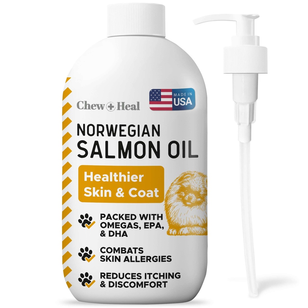 Lohiöljy koirille ja kissoille, 32 oz - Omega-Rich Supplement for Healthy Skin & Coat, Joint & Immuuni tuki - Kaikki luonnolliset kalaöljy neste - Premium Lemmikkieläinten hoito, valmistettu Yhdysvalloissa