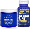 Luonnollinen STACKS Ginkgo Biloba + NeuroLife lisäosa Bundle - Tukee mielen suorituskyky & aivojen pituus* - 120 Kapselit yhteensä
