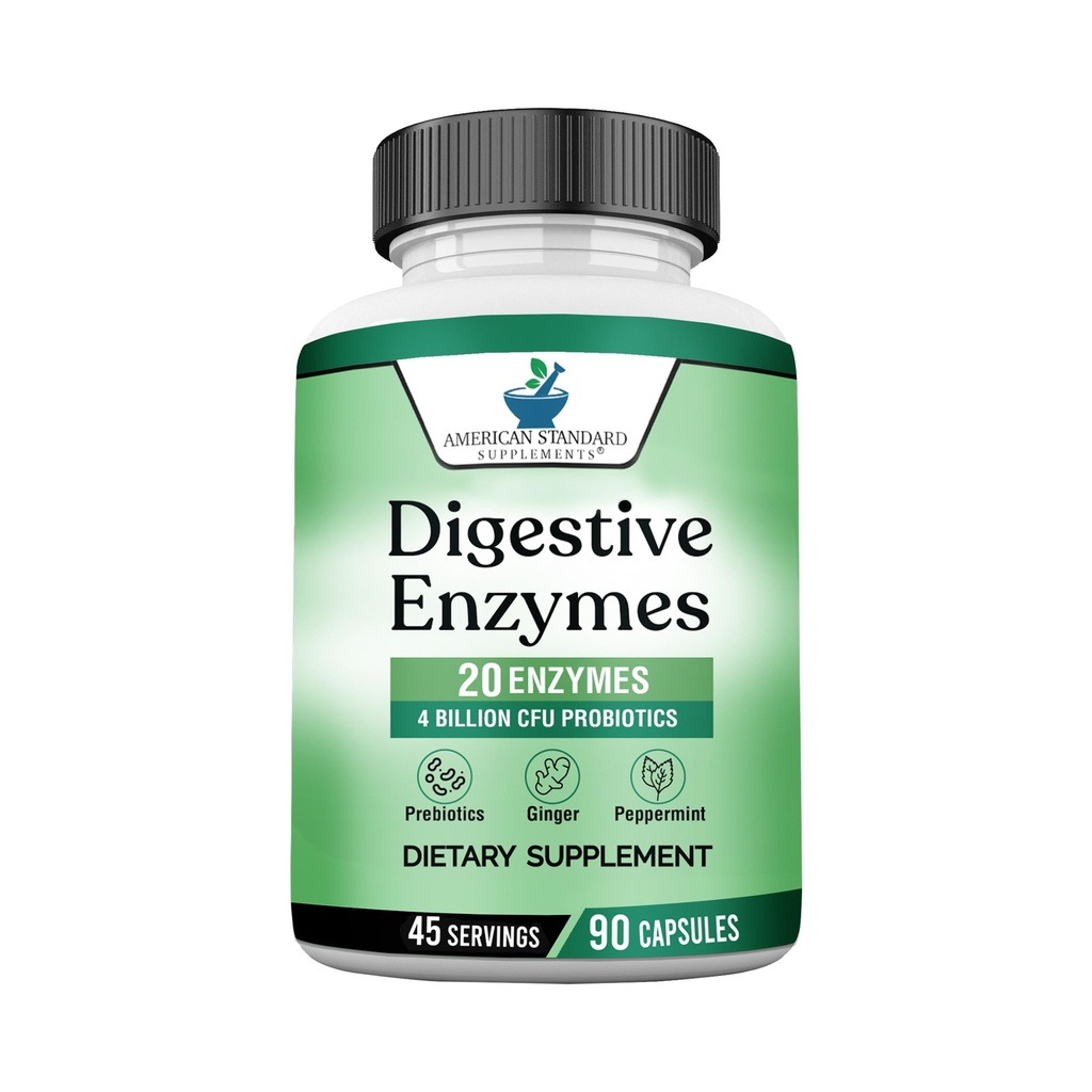 Dgestive Enzymes Plus Probiootit ja prebiootit, 120 kasviskapselia, jotka sisältävät amylaasin, bromeliinin, papaiinin, lipaasin, laktaasin, Proteaasin, Papaininin, sellulaasin, vegaanin ja gluteenin, 2 kuukauden toimitus