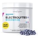 Livingood Daily Electrolytes Powder, Electrolytes Hydration Drink Mix med vitamin C, Magnesium, Taurine & Sea Salt, Electrolyte Supplement för energi & Hydration, Keto, Berry Frost Flavor, 30 Srvgs