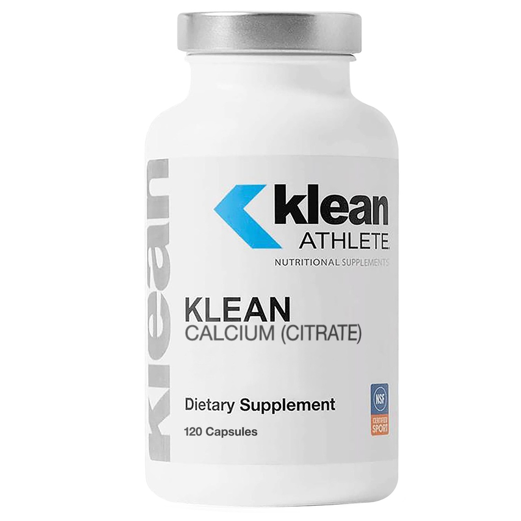 Klean Athlete Klean Calcium Citrate - för Bone Health & Density - Bone Support för Sports * - Gluten Free, Vegan & Non-GMO - 120 kapslar