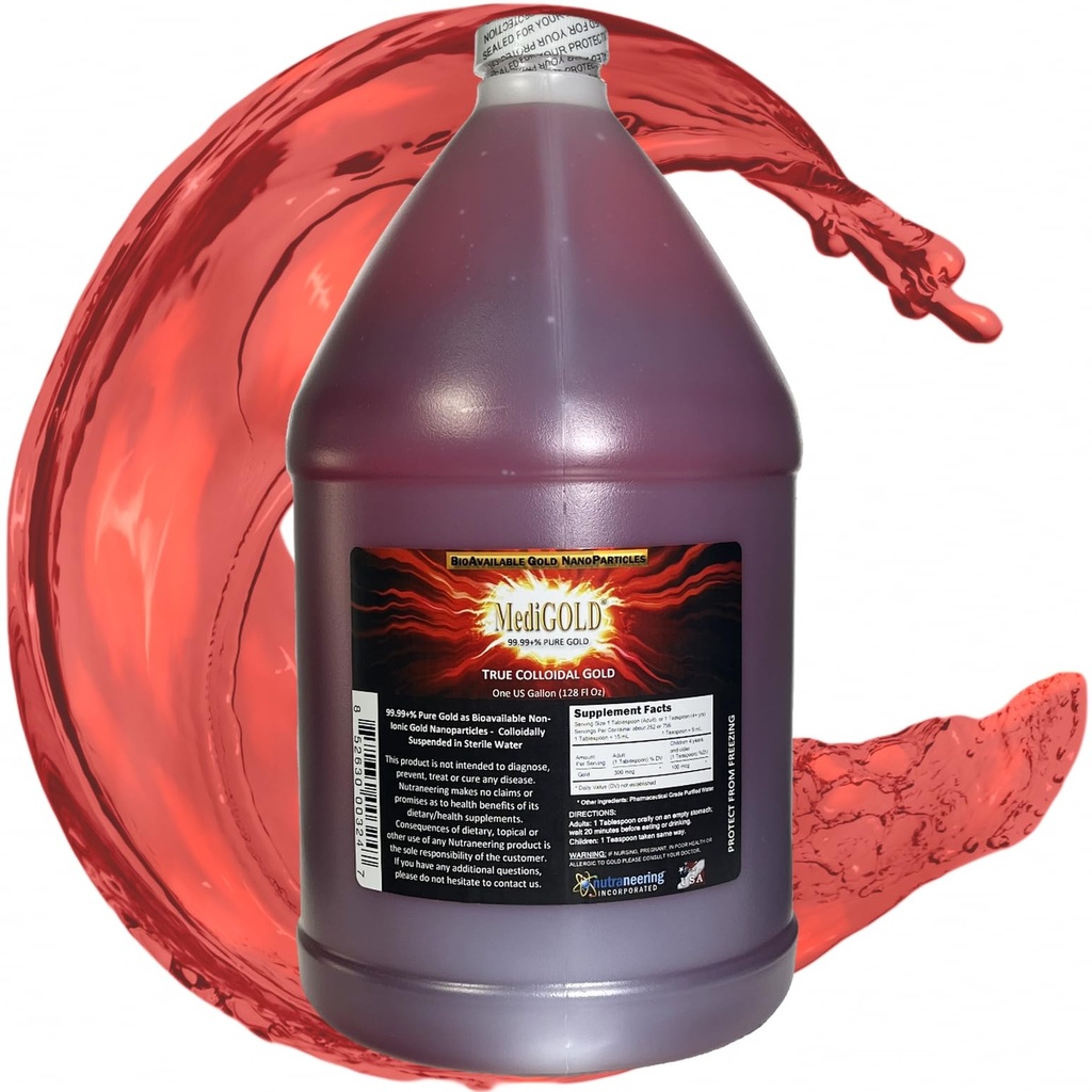 Todellinen kolloidinen kulta - 1 Yhdysvaltain Gallon BPA ilmainen muovikannu