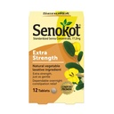 Senokot Extra Strength Natural Vihannesten Laksatiivinen Ingredientti Tabletit, Senna Konsentraatti, Double- Strength Hellävarainen, Yöllinen helpotus satunnaisesta ummetuksesta, 12 lla