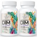 Liposomal DIM Supplement - 1500 mg Kvinnor DIM Supplement - Östrogen Supplements innehåller vitamin E, Evening Primrose, Black Cohosh, Omega-3 Fatty Acids (2 Pack)