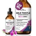 Milk Thistle Supplement, Silymarin Milk Thistle Extract maksan tuki, Cleanse, Detox, antioksidantti tuki, Daily Liver Supplement, Vegan & non-GMO, 4 FL OZ