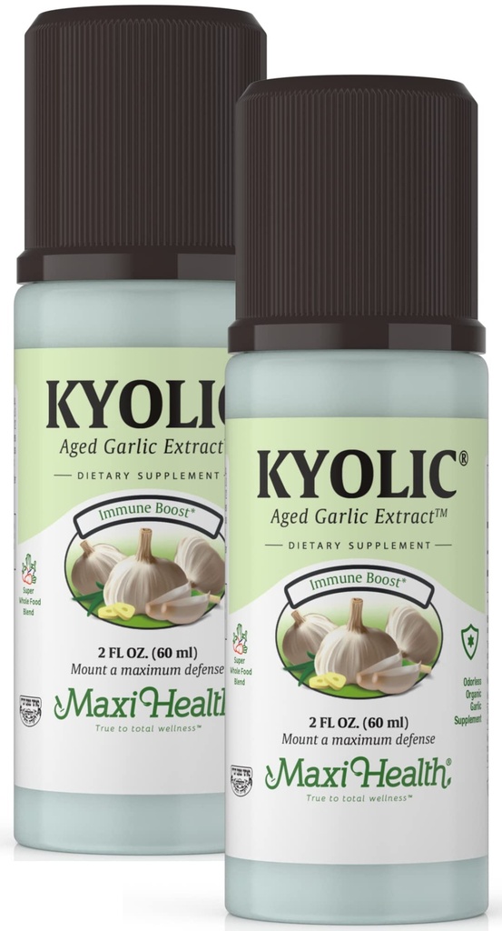 Kyolic Aged Valkosipuliuute Liquid - Odorless Valkosipuli täydentää - Luomu Kyolic Valkosipuli - Luomu Valkosipuli täydentää Heart Health (2 pakkaus)
