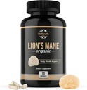 Organiska Lions Mane Brain Support Dietary Supplement Premium Lions Mane Mushroom Extract - 90 kapslar