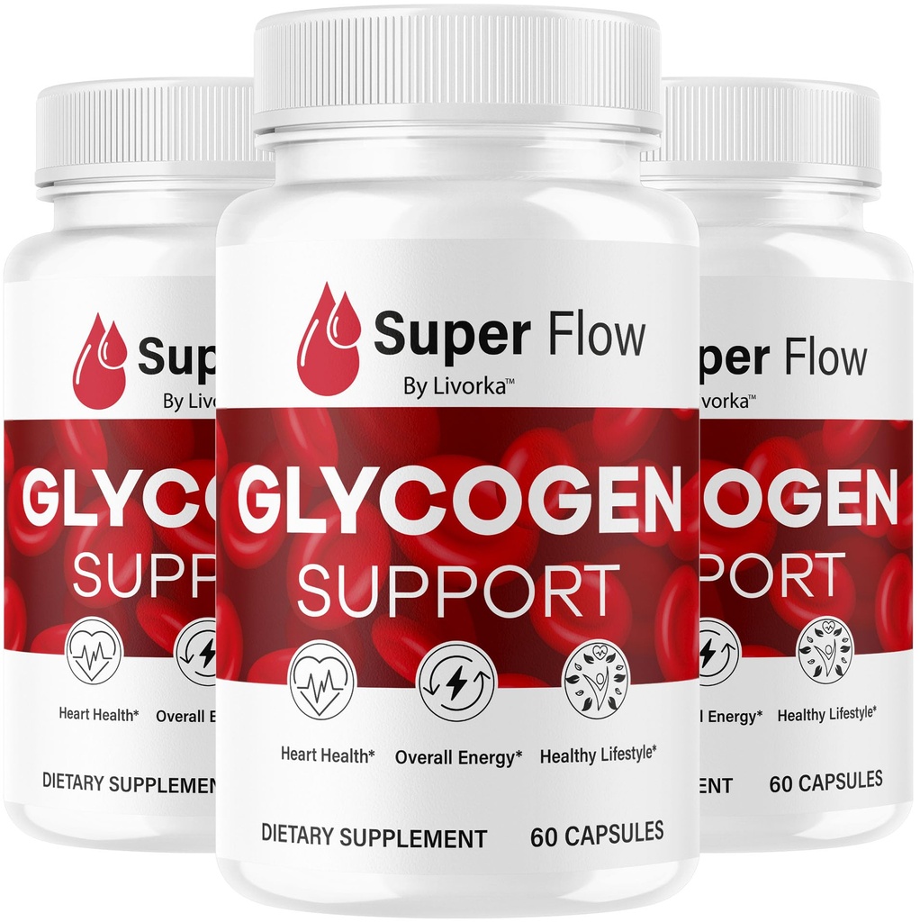 (3 pakkaus) Super Flow Glycogen - Superflow Glycogen tukikapselit, Super Flow, Glycogen Tuki Super Flow, Virallinen SupperFlow Glycogen Tuki, Super Flow Glyco Optimizer, 90 kapselia 3 kuukautta