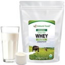 Z Natural Foods Organic Whey Protein Concentrate - Nutrient-Dense Grass Fed Whey Protein Powder - Cold Processed Pure Whey Protein med Essential Aminosyror för näring och Fitness, Unflavored, 5 lbs