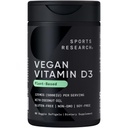 Sports Research Vegan D3-vitamiini 5000IU (125 mikrog) kookosöljyllä 100% Plant-Based D-vitamiini luun, Joint & Immuunituki .