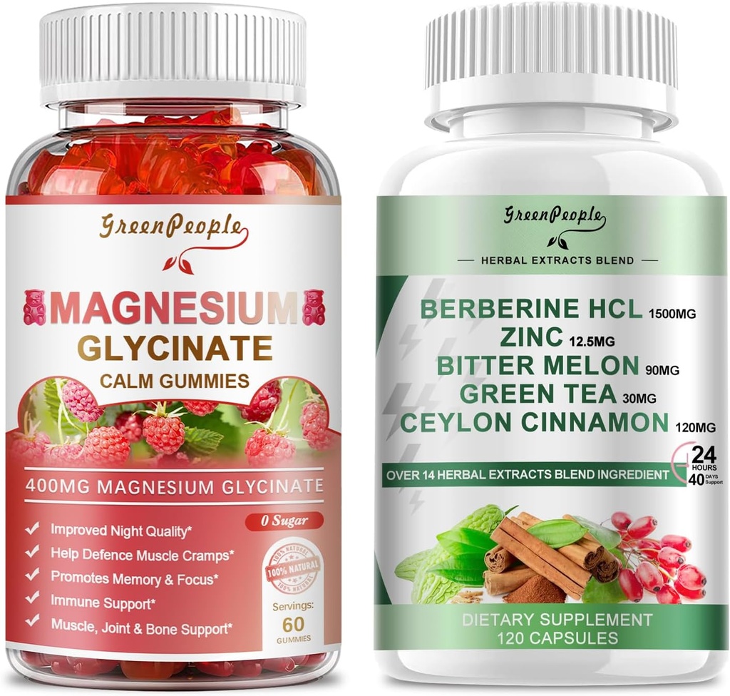 GREENPEOPLE Magnesium Glycinate Gummies & berberiini