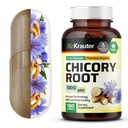 BIO KRAUTER Chicory Fiber Supplement - 1200 mg Styrka - 100 greve - Chicory Root Powder - Inulin kapslar för Digestive Support - Vegan