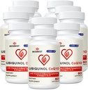 Ubiquinol CoQ10-600mg-Softgel, Active Coq10 Ubiquinol Supplement E & Omega 3, 6, 9, High Absorption-Coenzyme-Q10, Tehokas antioksidantti energiantuotantoon, testattu, 600 Count