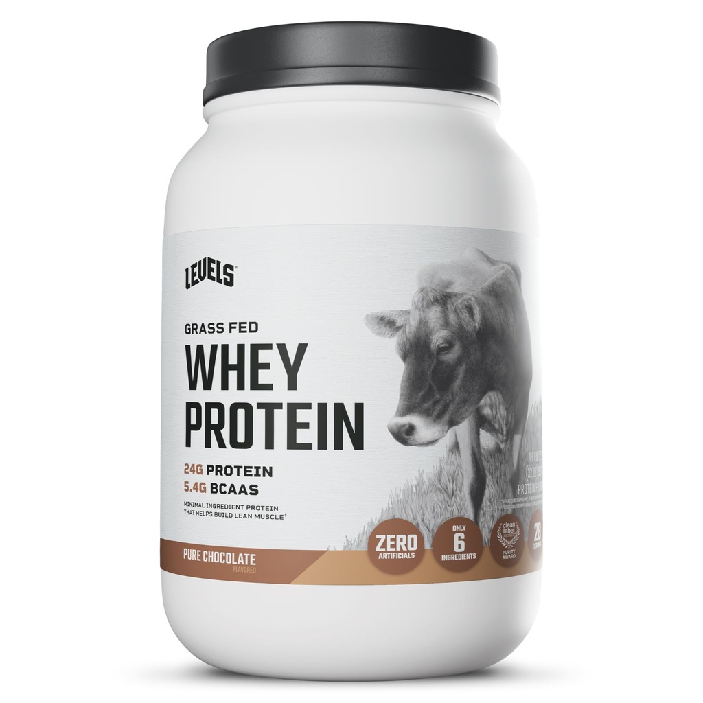Tasot Grass Fed Whey Protein Powder, Ei keinotekoisia, 24G proteiinia, puhdas suklaa, 2LB