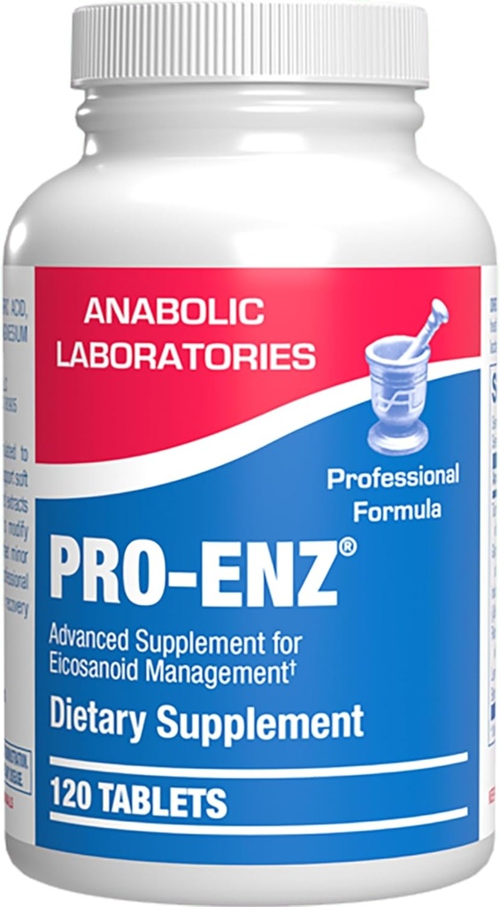 Pro ENZ Joint Support Supplement - Clinical Formula Turmeric Boswellia Supplement för Joint & Cartilage Mobility och Comfort Support Plus Eicosanoid Management med Proteolytic Enzymes (120 portioner)