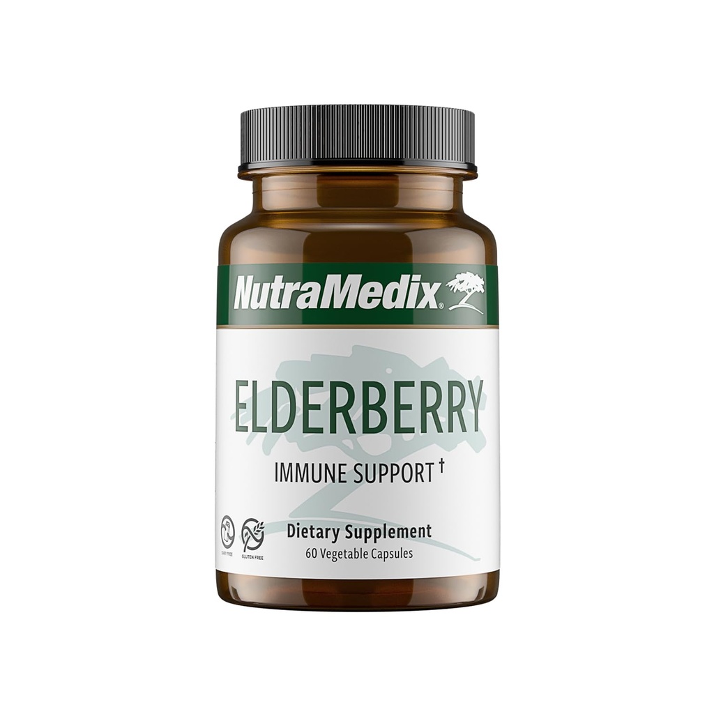 NutraMediax Elderberry Antioxidants Supplement kapselit - Elderberry ote edistää tervettä tulehduksellinen vaste, päivittäinen immuunituki, ja Bowel Health (60 kapselia)