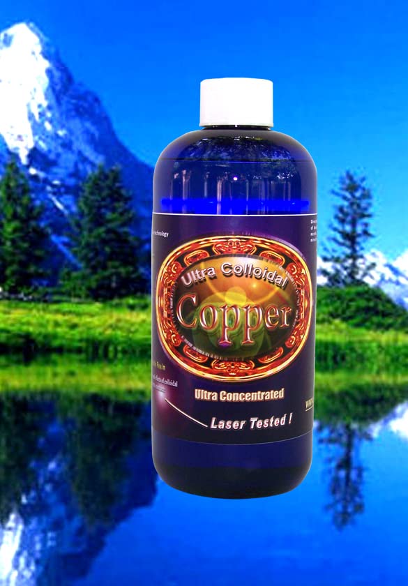 Hopea Mountain Minerals Kolloidinen kupari neste Mineraali täydentää 16 Oz. 100 PPM